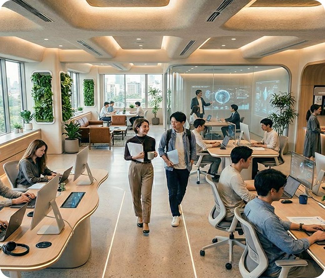 青い都市の夜景を背景に、光る点と線が複雑に結びつき、デジタルネットワークや通信インフラの広がりを表現したイメージ